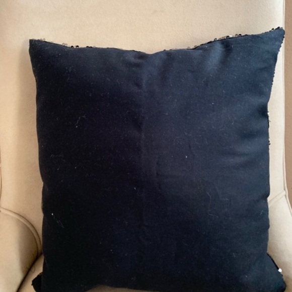 Silver Sequin Throw Pillow - Picture 3 of 3